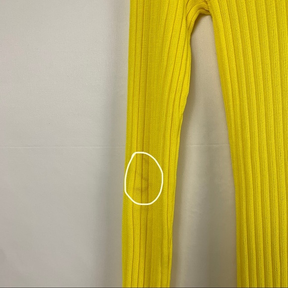 NWT Dodo Bar Or Sara Long Sleeve Open Back Knit Maxi Dress Yellow - Picture 9 of 12